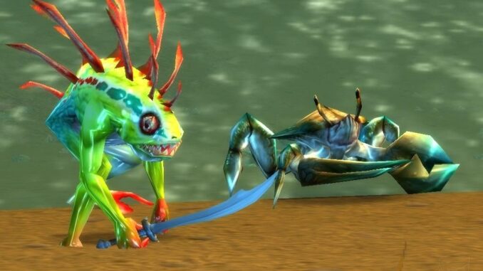 A glistening murloc scale, dripping with swamp water and hinting at fishy adventures.